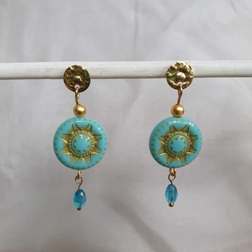 Oorbel turquoise