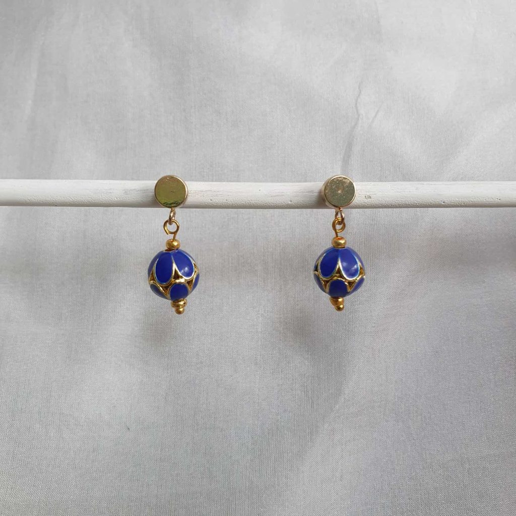 Oorbel blauw