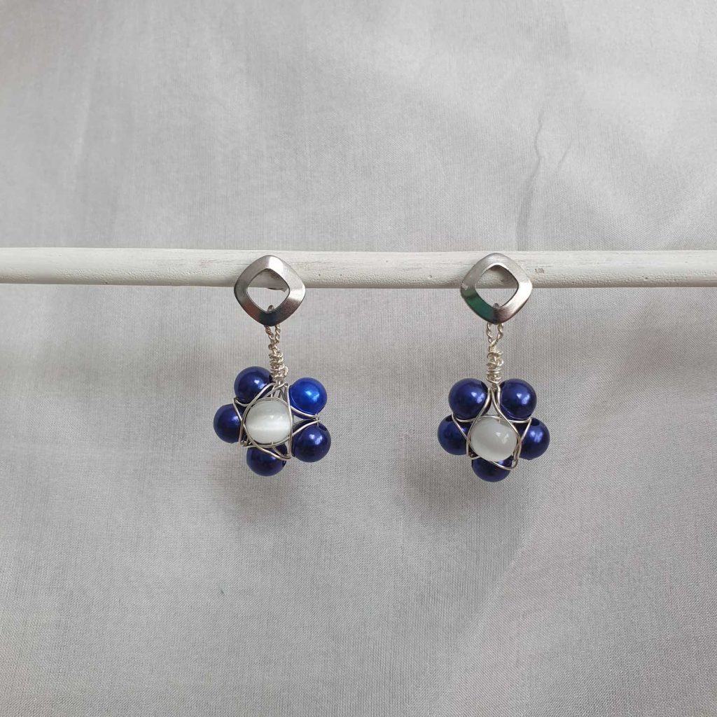 Oorbel blauw