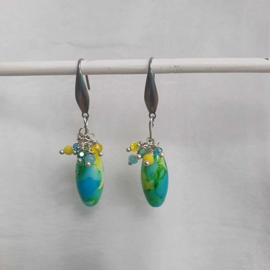 Oorbel turquoise