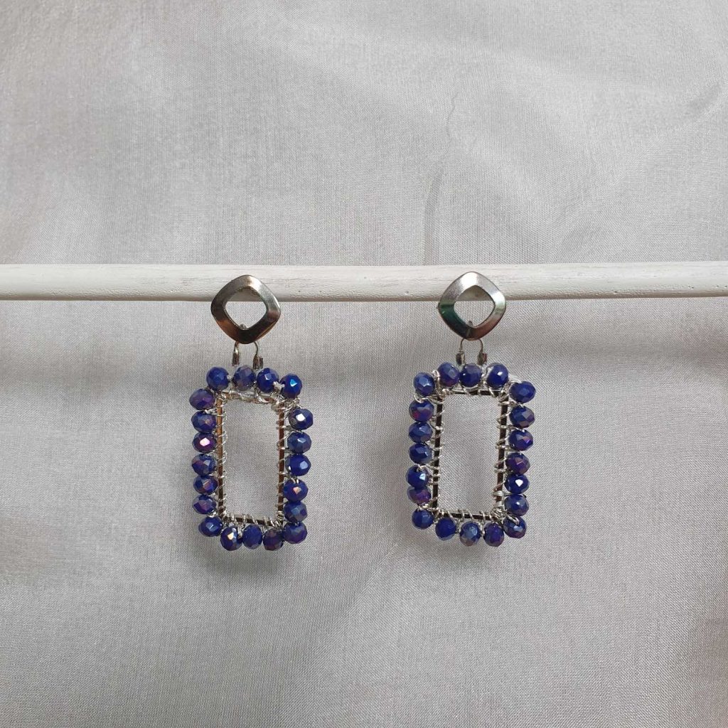 Oorbel blauw