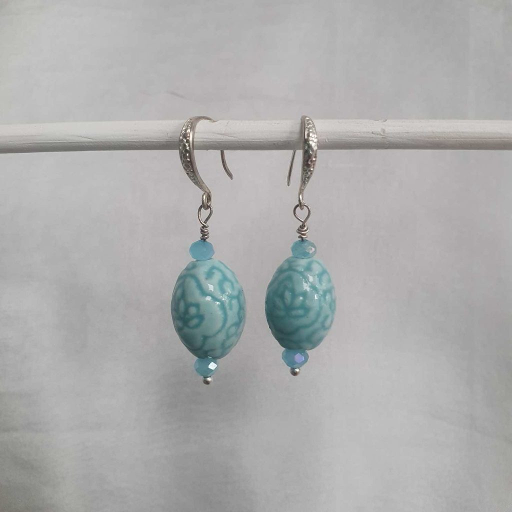 Oorbel blauw
