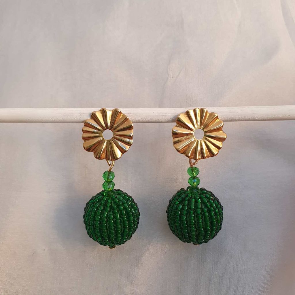 Oorbel groen