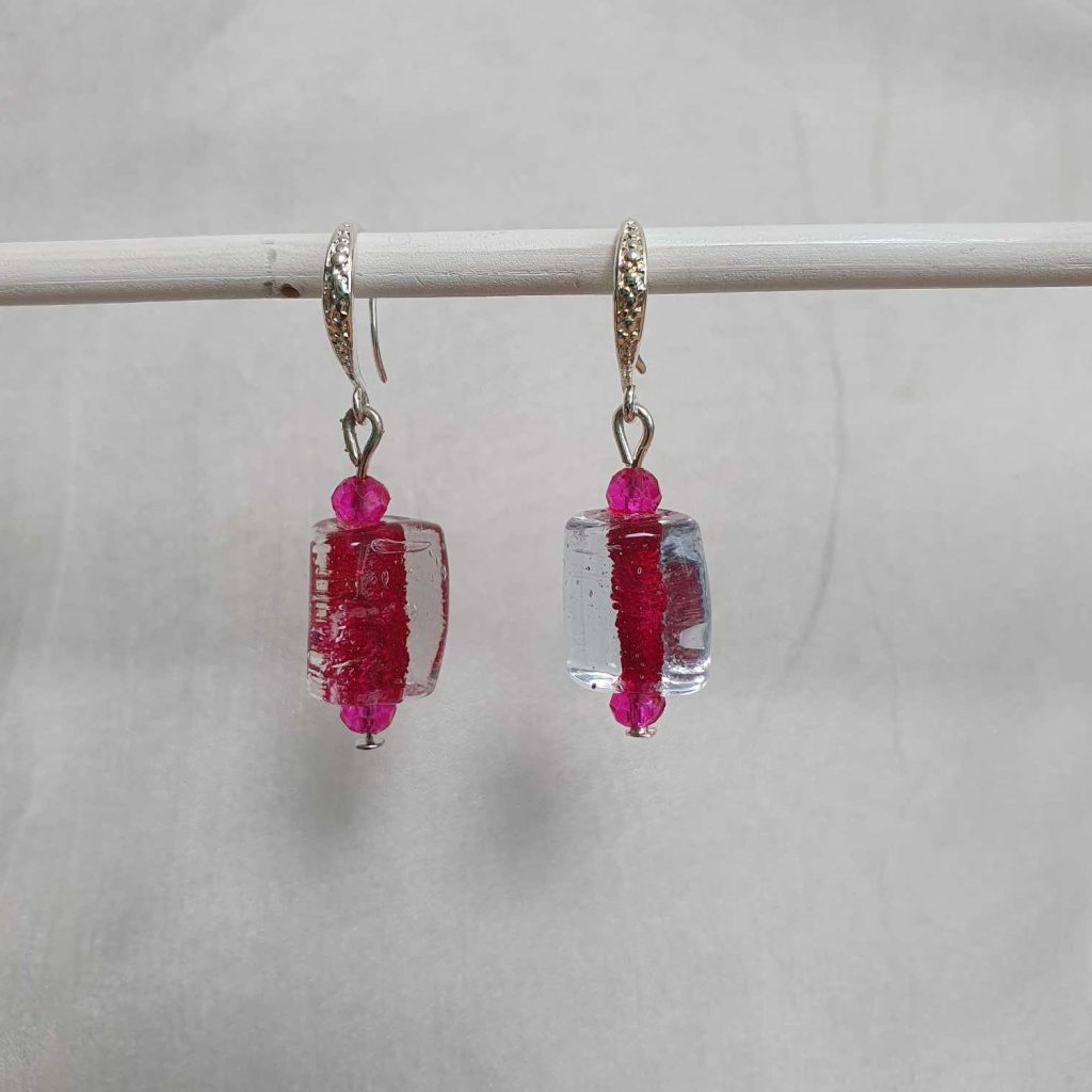 Oorbel roze