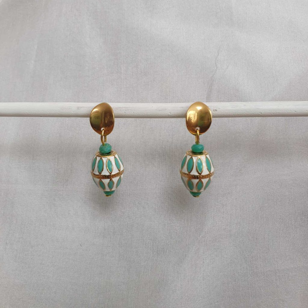 Oorbel turquoise