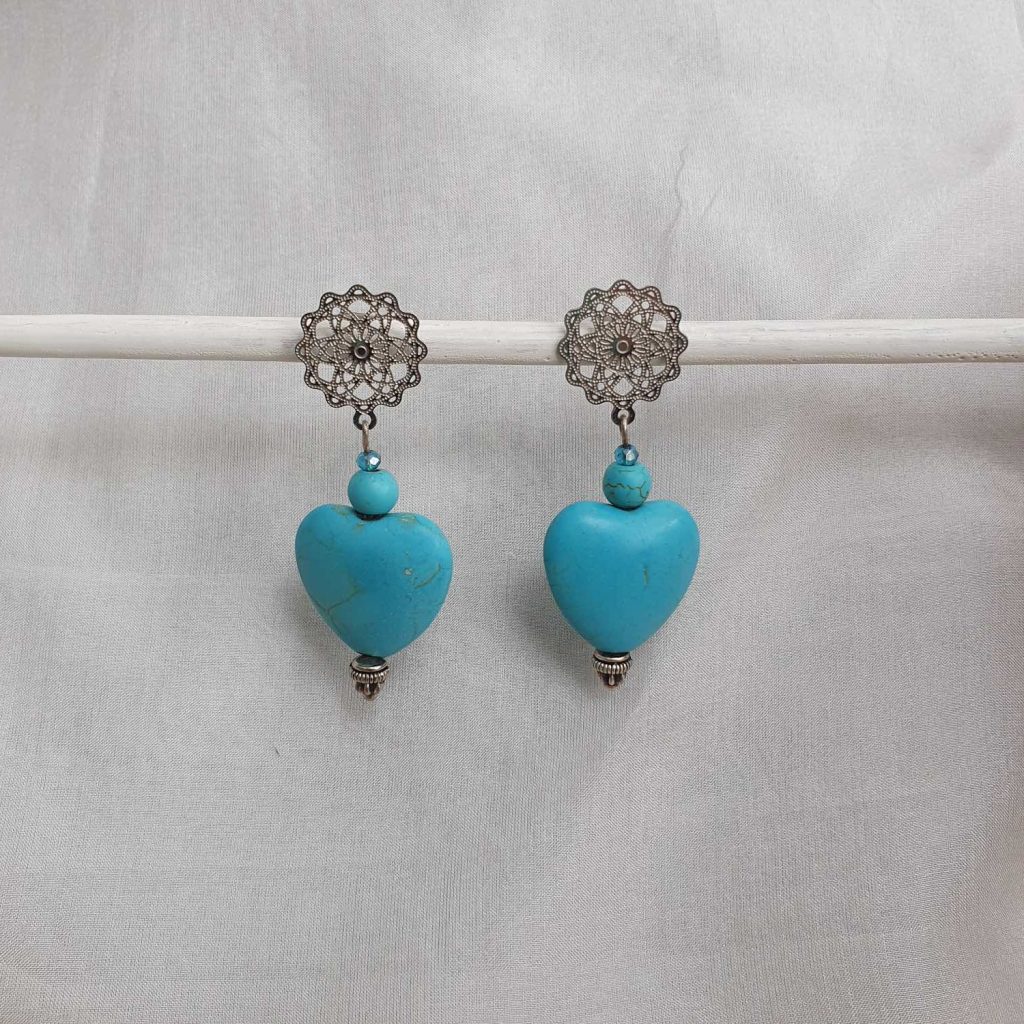 Oorbel turquoise