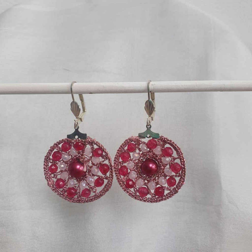 Oorbel roze