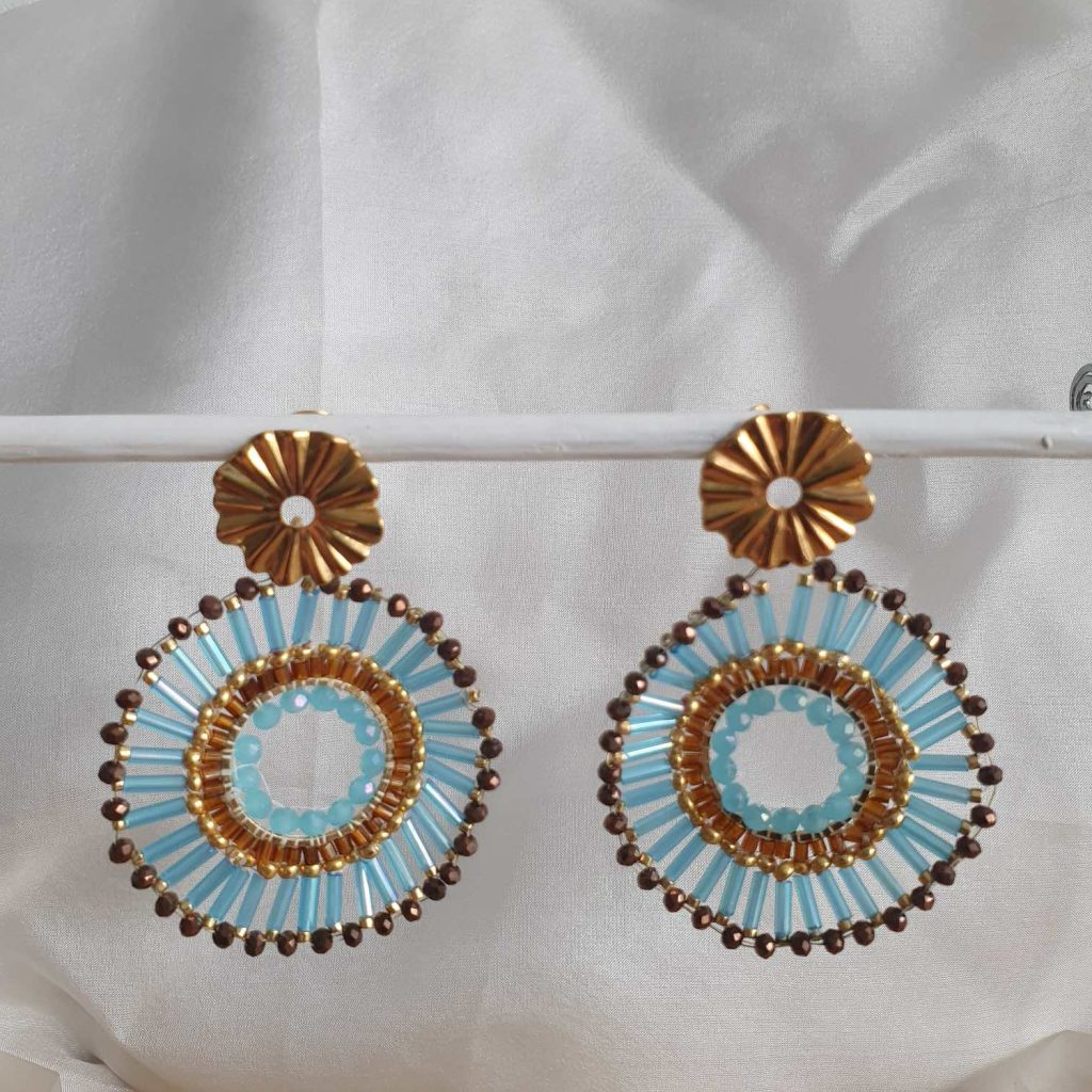 Oorbel turquoise