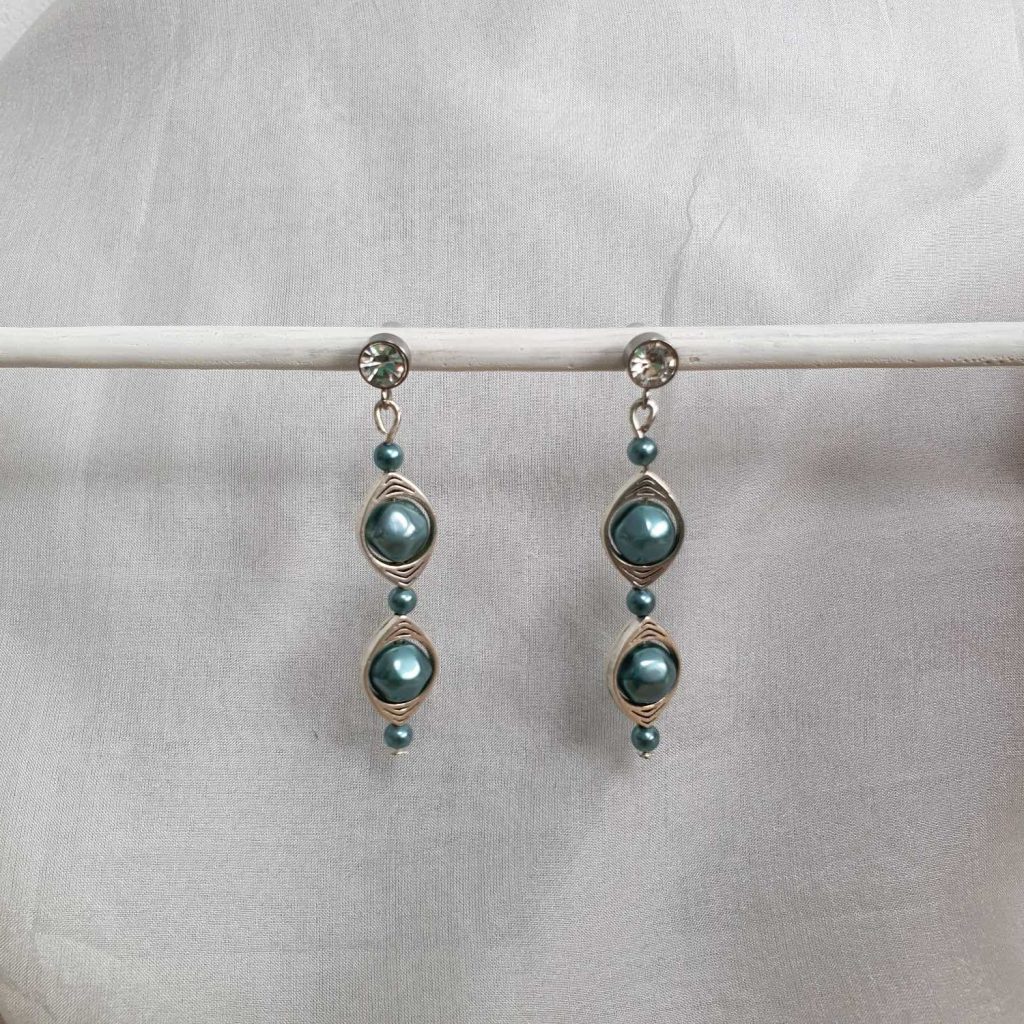 Oorbel blauw