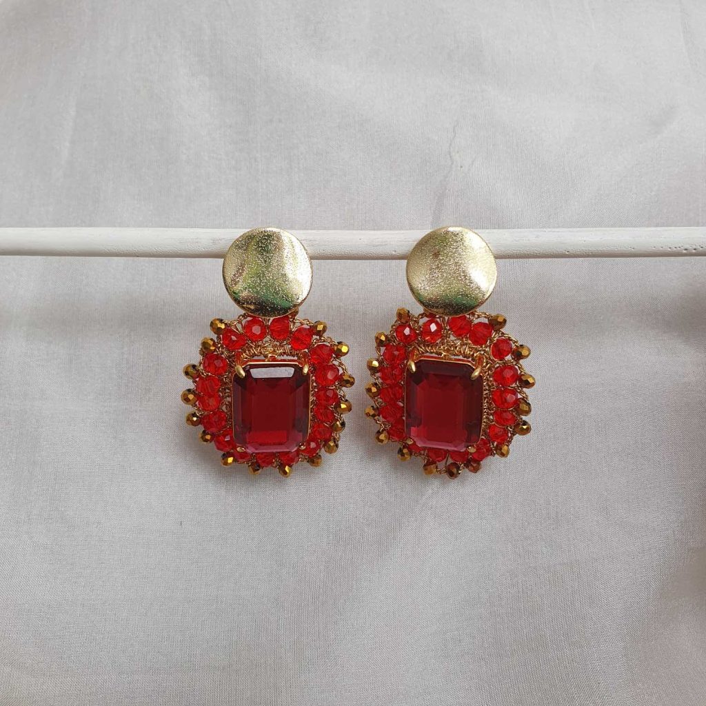 Oorbel rood