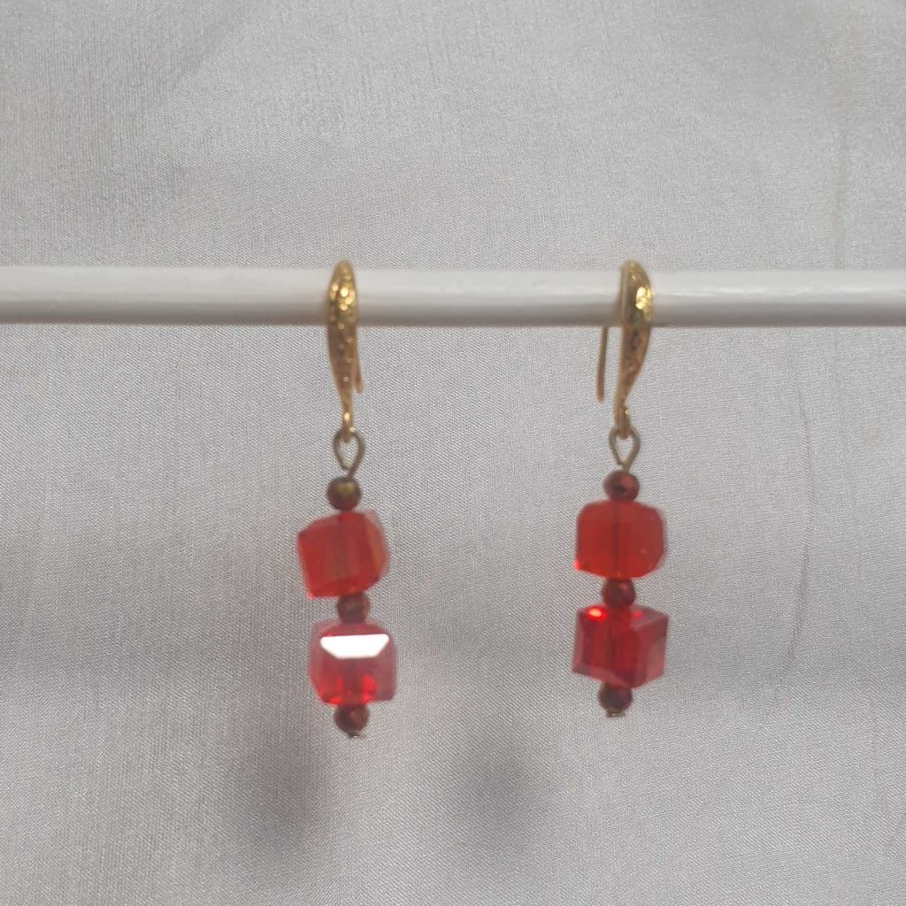 Oorbel rood