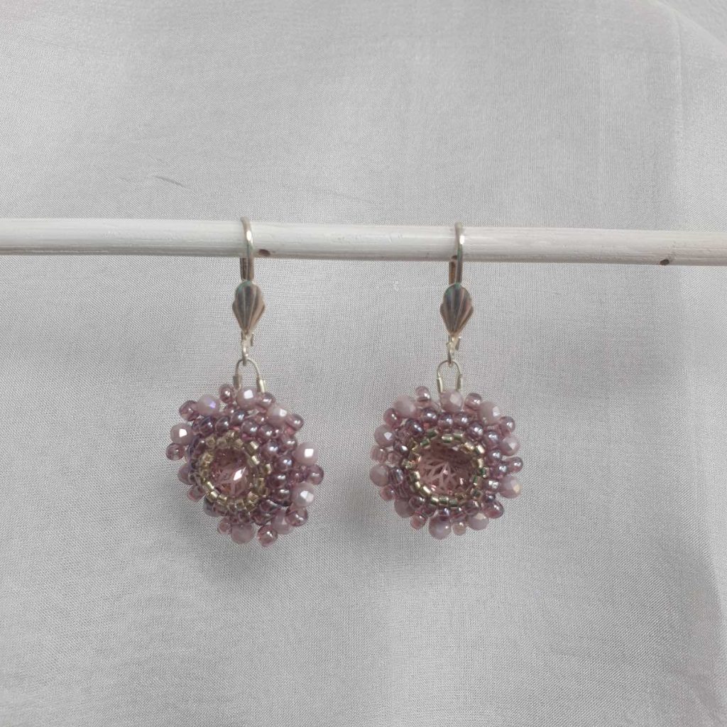 Oorbel mauve