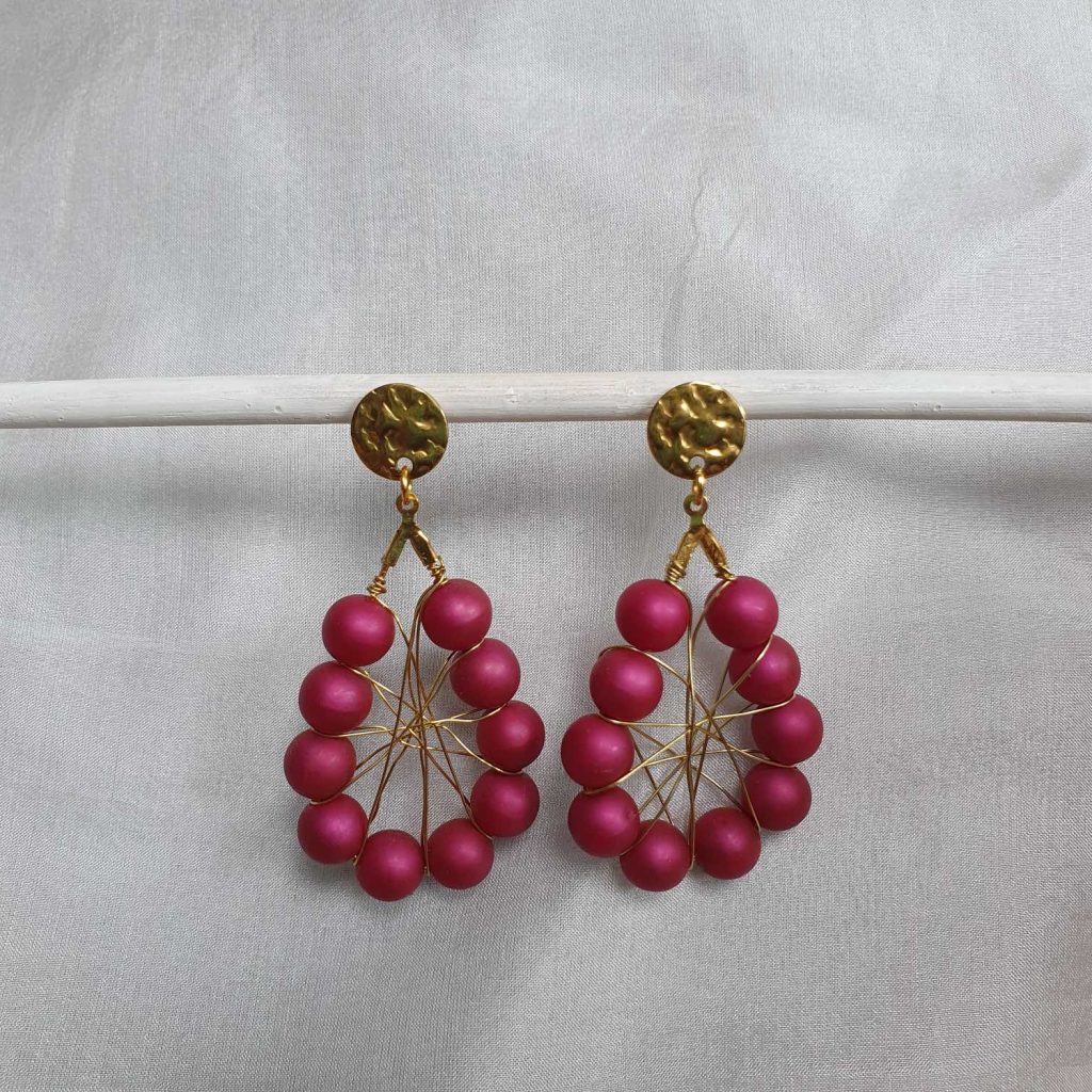 Oorbel roze
